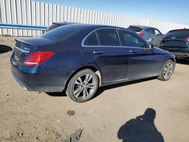 55SWF4KB3GU139824 - 2016 MERCEDES-BENZ C 300 4MATIC BLUE photo 3