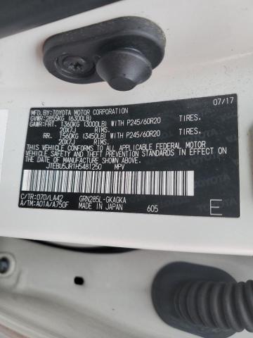 JTEBU5JR1H5481250 - 2017 TOYOTA 4RUNNER SR5/SR5 PREMIUM 白色 照片 12