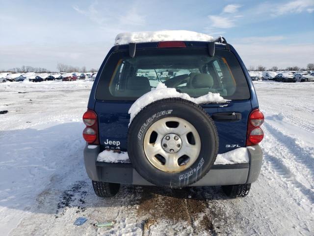 1J4GL48K25W543898 - 2005 JEEP LIBERTY SPORT BLUE photo 6