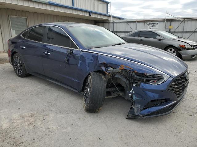 5NPEH4J23MH099394 - 2021 HYUNDAI SONATA LIMITED BLUE photo 4