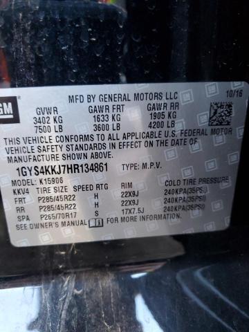 1GYS4KKJ7HR134861 - 2017 CADILLAC ESCALADE ESV PLATINUM შავი ფოტო 13