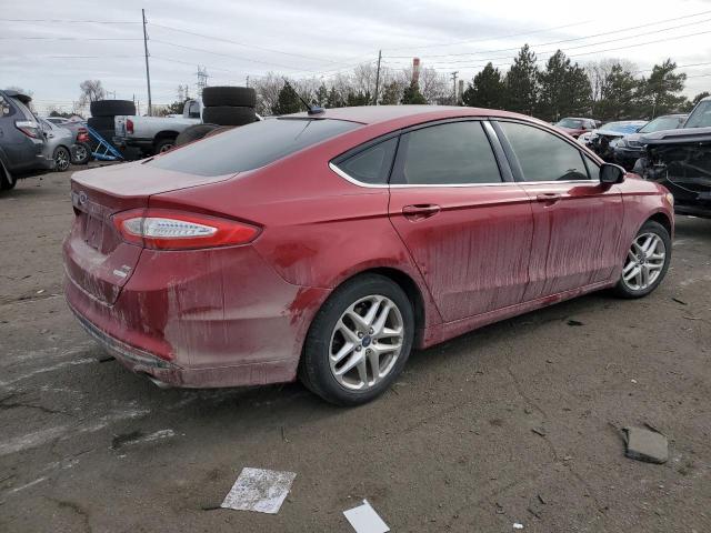 3FA6P0HR6DR125704 - 2013 FORD FUSION SE RED photo 3