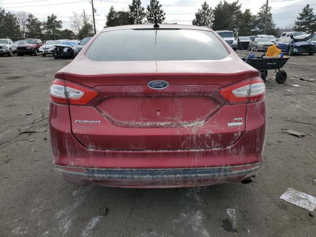 3FA6P0HR6DR125704 - 2013 FORD FUSION SE RED photo 6