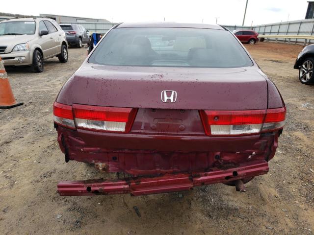 1HGCM56774A038040 - 2004 HONDA ACCORD EX MAROON photo 6