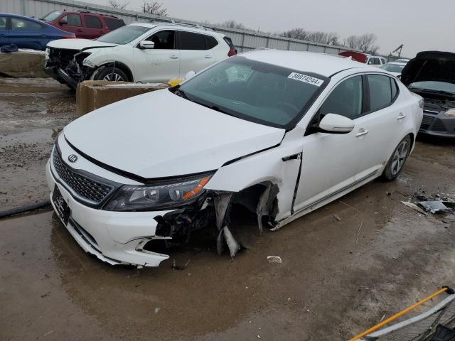 KNAGM4AD7F5078148 - 2015 KIA OPTIMA HYBRID WHITE photo 1