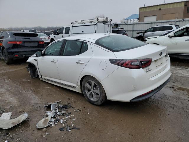 KNAGM4AD7F5078148 - 2015 KIA OPTIMA HYBRID WHITE photo 2