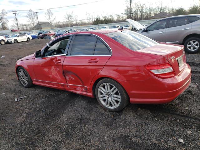 WDDGF81X18F092581 - 2008 MERCEDES-BENZ C 300 4MAT RED photo 2