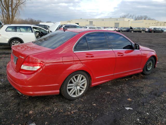 WDDGF81X18F092581 - 2008 MERCEDES-BENZ C 300 4MAT RED photo 3