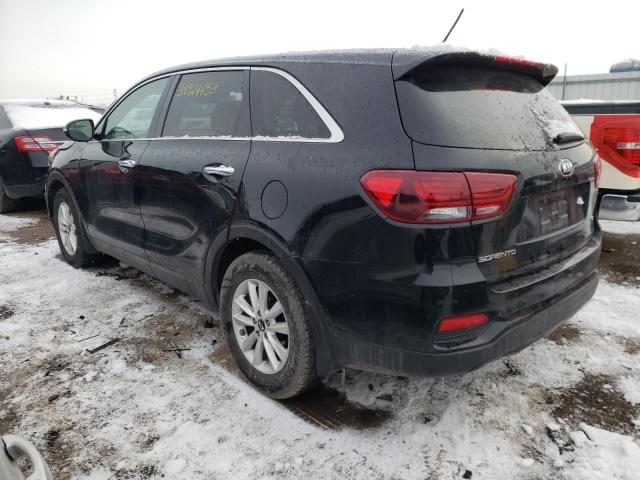 5XYPG4A30KG551231 - 2019 KIA SORENTO L BLACK photo 2