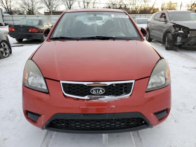 KNADH4A3XA6638441 - 2010 KIA RIO LX RED photo 5