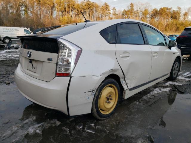 JTDKN3DU6A5226752 - 2010 TOYOTA PRIUS WHITE photo 3