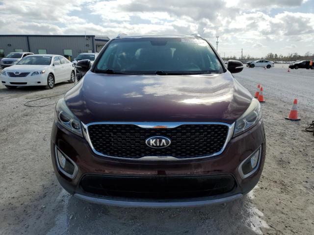 5XYPH4A53GG176232 - 2016 KIA SORENTO EX MAROON photo 5