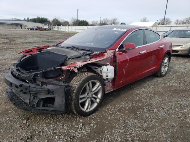 5YJSA1E29GF132403 - 2016 TESLA MODEL S RED photo 1