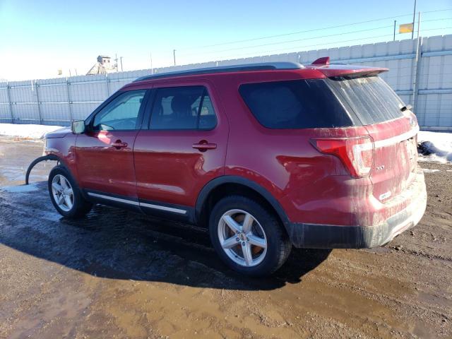 1FM5K8DHXHGA22312 - 2017 FORD EXPLORER XLT RED photo 2