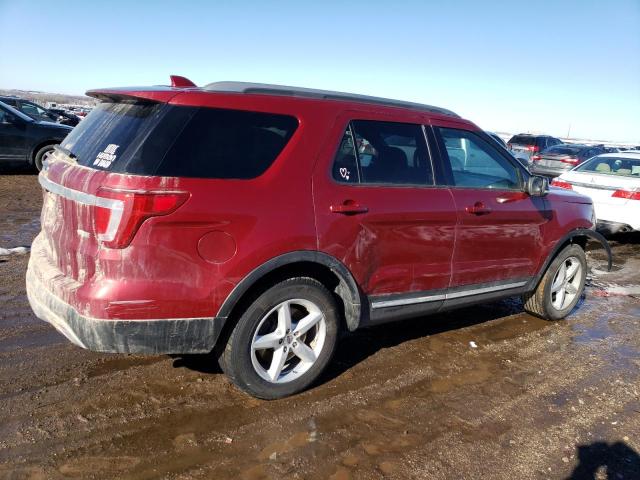 1FM5K8DHXHGA22312 - 2017 FORD EXPLORER XLT RED photo 3