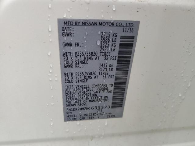 5N1DR2MM2HC633573 - 2017 NISSAN PATHFINDER S WHITE photo 13