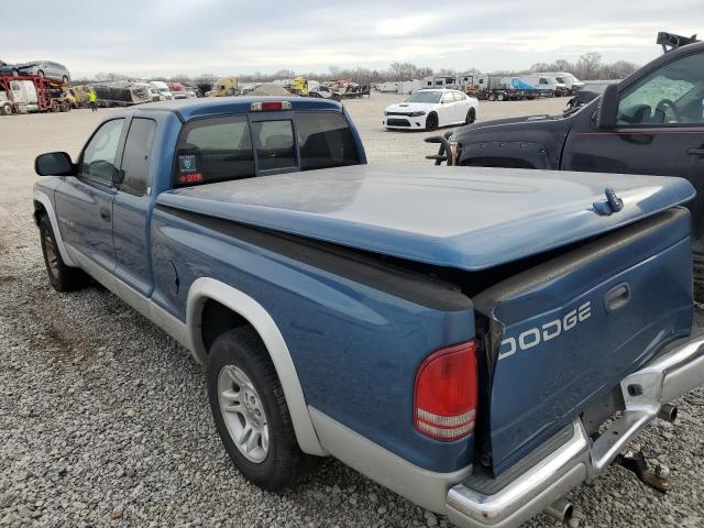 1B7GL42X42S638136 - 2002 DODGE DAKOTA SLT BLUE photo 2