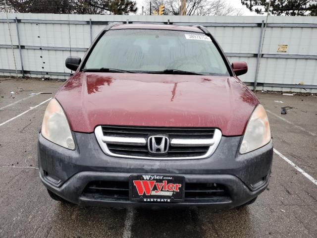 JHLRD78823C016625 - 2003 HONDA CR-V EX BURGUNDY photo 5