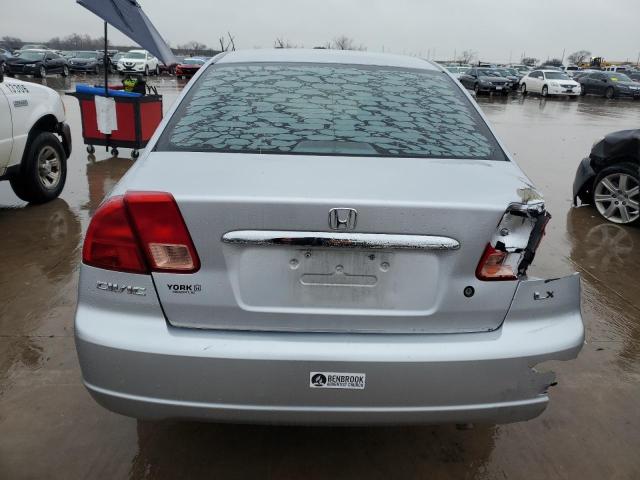 1HGES16542L060018 - 2002 HONDA CIVIC LX SILVER photo 6