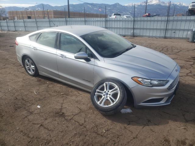 3FA6P0LUXJR221584 - 2018 FORD FUSION SE HYBRID SILVER photo 4