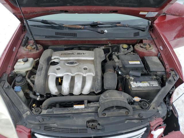 KNAGE123365073188 - 2006 KIA OPTIMA LX RED photo 11