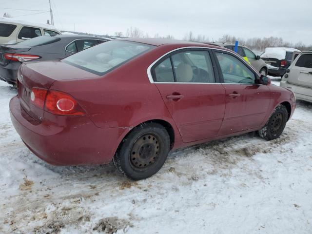 KNAGE123365073188 - 2006 KIA OPTIMA LX RED photo 3