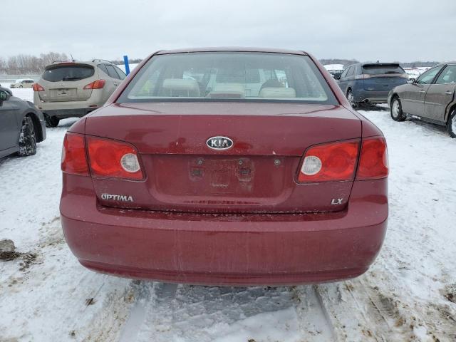 KNAGE123365073188 - 2006 KIA OPTIMA LX RED photo 6