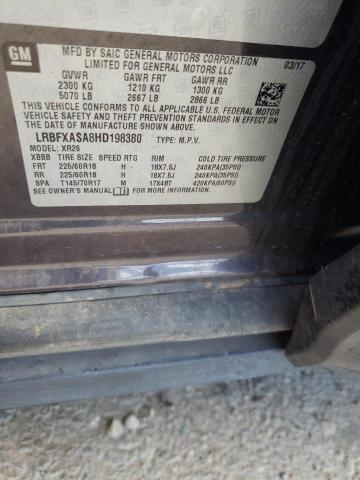 LRBFXASA8HD198380 - 2017 BUICK ENVISION PREFERRED 勃艮第红 照片 12