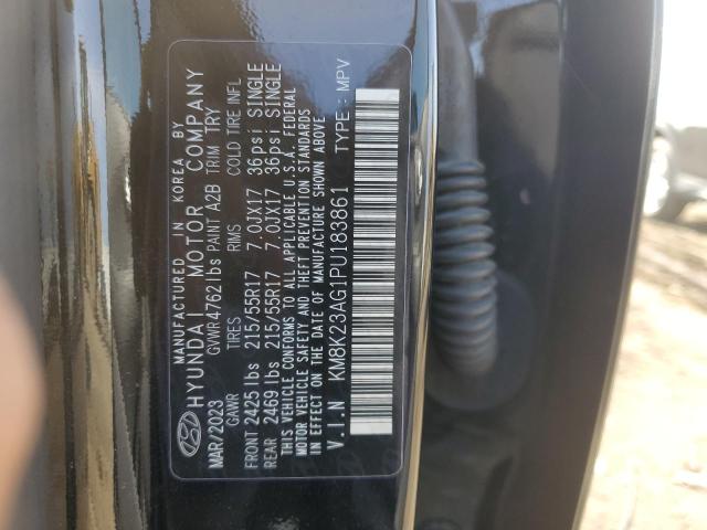 KM8K23AG1PU183861 - 2023 HYUNDAI KONA SE BLACK photo 12