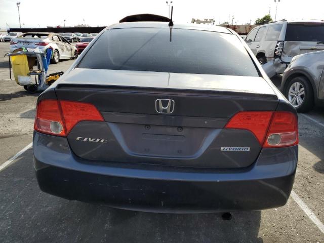 JHMFA36296S026920 - 2006 HONDA CIVIC HYBRID BLUE photo 6