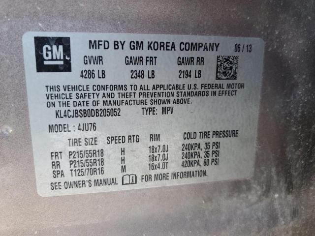 KL4CJBSB0DB205052 - 2013 BUICK ENCORE CONVENIENCE 棕色 照片 13