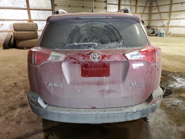 JTMBFREV5DD018346 - 2013 TOYOTA RAV4 LE RED photo 6