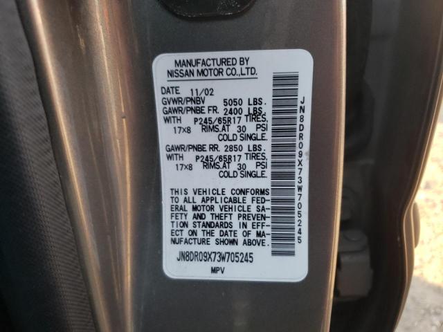 JN8DR09X73W705245 - 2003 NISSAN PATHFINDER LE 棕色 照片 13