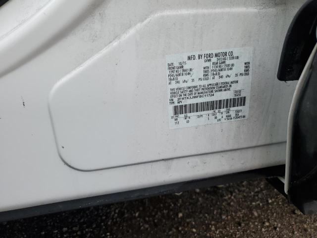 2FMTK3J99FBC11724 - 2015 FORD EDGE SEL WHITE photo 14