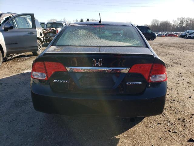 JHMFA36219S003121 - 2009 HONDA CIVIC HYBRID BLACK photo 6