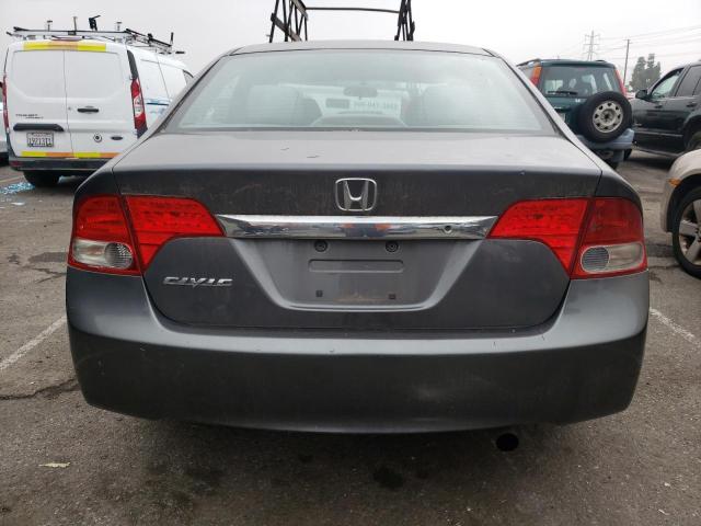 2HGFA16539H308709 - 2009 HONDA CIVIC LX GRAY photo 6