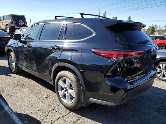 5TDZZRAH1NS102921 - 2022 TOYOTA HIGHLANDER L BLACK photo 2