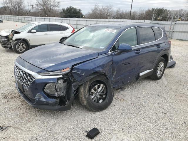 5NMS2CAD1KH117076 - 2019 HYUNDAI SANTA FE SE BLUE photo 1