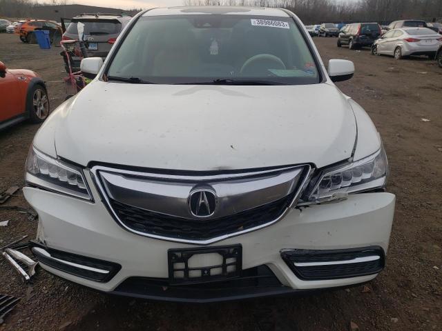 5FRYD4H4XGB021308 - 2016 ACURA MDX TECHNOLOGY WHITE photo 5