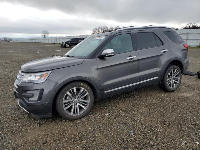 1FM5K8HT6HGD91845 - 2017 FORD EXPLORER PLATINUM GRAY photo 1