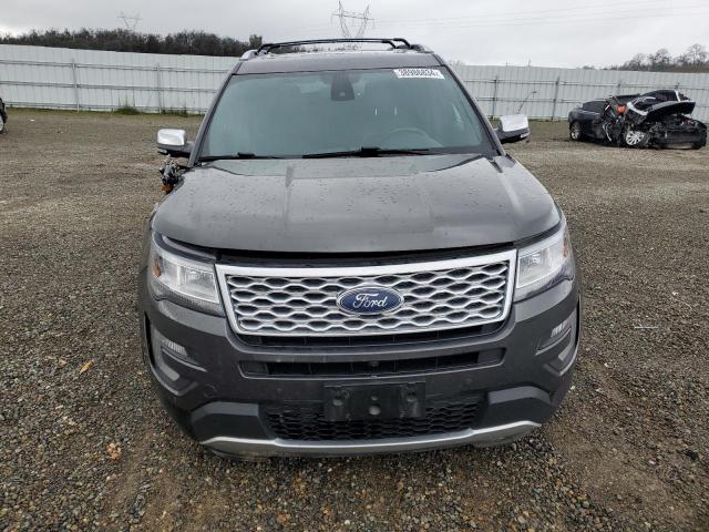 1FM5K8HT6HGD91845 - 2017 FORD EXPLORER PLATINUM GRAY photo 5