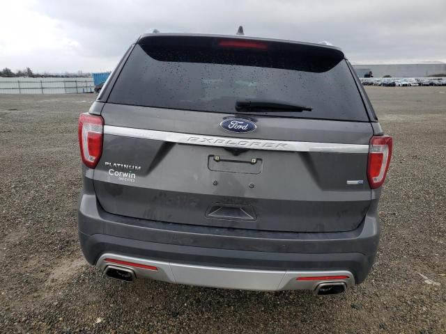 1FM5K8HT6HGD91845 - 2017 FORD EXPLORER PLATINUM GRAY photo 6