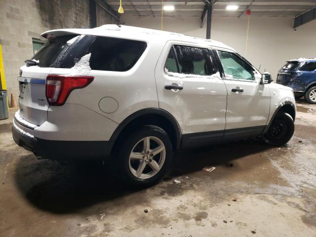 1FM5K8BH9JGB83498 - 2018 FORD EXPLORER WHITE photo 3