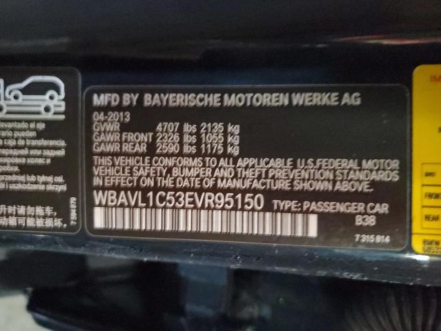 WBAVL1C53EVR95150 - 2014 BMW X1 XDRIVE28I BLUE photo 13