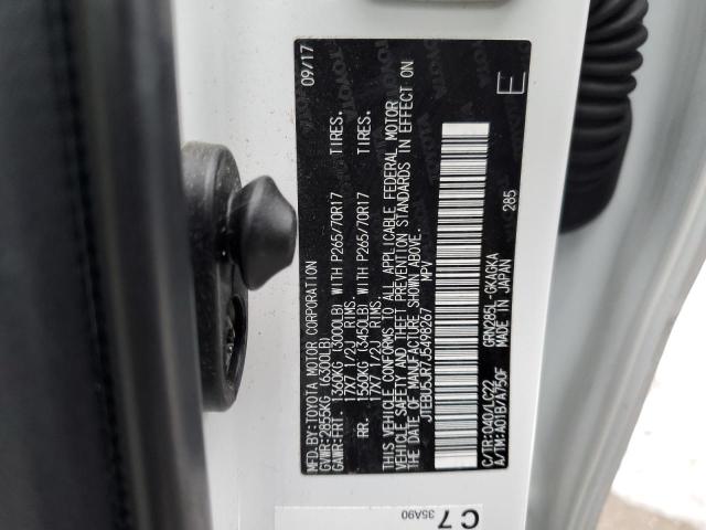 JTEBU5JR7J5498267 - 2018 TOYOTA 4RUNNER SR5/SR5 PREMIUM 白色 照片 13