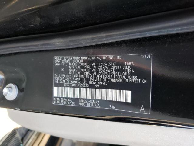 5TDZT38A45S250925 - 2005 TOYOTA SEQUOIA LIMITED SILVER photo 12