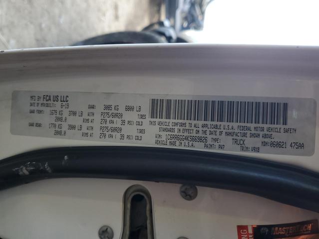 1C6RR6GG4KS669826 - 2019 RAM 1500 CLASS SLT 白色 照片 12