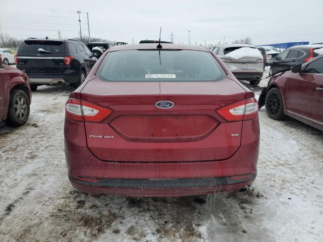 3FA6P0H70DR162567 - 2013 FORD FUSION SE RED photo 6