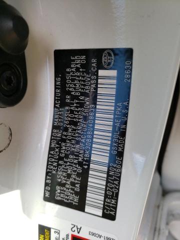 4T1BK3DB8BU408639 - 2011 TOYOTA AVALON BASE 白色 照片 12