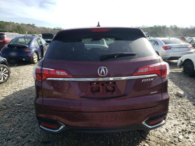 5J8TB4H72JL002124 - 2018 ACURA RDX ADVANCE BURGUNDY photo 6